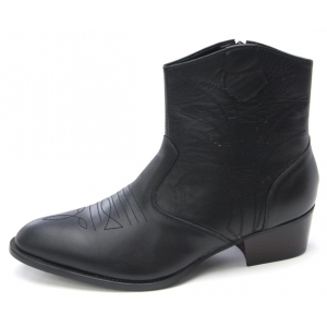 Mens punk goth western ankle boots