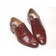 Mens brown stitch wrinkle Lace up dress shoes US 7-10