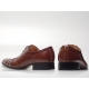 Mens brown stitch wrinkle Lace up dress shoes US 7-10