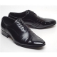 Mens black stitch wrinkle Lace up dress shoes US 7-10