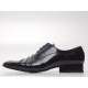 Mens black stitch wrinkle Lace up dress shoes US 7-10