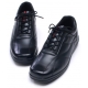 Mens celebrity look sneakers square toe black synthetic leather lace up casual shoes US 5.5 - 10.5