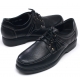 Mens chic contrast stitch stud comfort sole eyelet lace up black cow leather casual shoes US 6.5 - 10.5