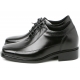 Men 3.2" UP black real Leather increase height stitch Lace Up dress Shoes made in KOREA US 5.5 - 10