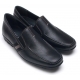 Mens u line stitch square toe comfort black cow leather loafers US 6.5 - 10.5