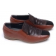 Mens unique wrinkle multi color brown sheepskin loafers comfort dress shoes US 5.5 6 6.5 - 10