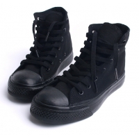 Mens steampunk black fabric comfort fit eyelet lace up rubber sole ankle sneakers fashion shoes US5.5 6 6.5 - 10.5