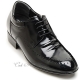 Men 3.2" UP black real Leather increase height punching Lace up Shoes made in KOREA US 6.5 - 10