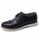 Mens chic wing tip punching contrast stitch lace up low heels oxfords dress shoes 