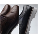 Mens chic wing tip punching contrast stitch lace up low heels oxfords dress shoes 