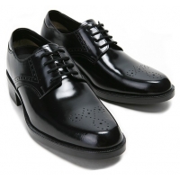 Mens 2.4" UP black punching real Leather increase height punching Lace up Shoes made in KOREA US 6.5 - 10