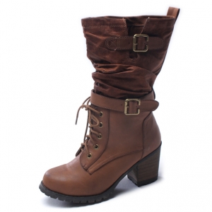 https://what-is-fashion.com/2299-17647-thickbox/womens-steampunk-two-belt-strap-wide-entrance-eyelet-lace-up-side-zip-combat-sole-med-square-heels-mid-calf-long-boots-brown.jpg