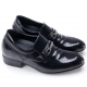 Men 3.2" UP black real cow Leather increase height punching Studded Shoes made in KOREA US 6.5 - 10