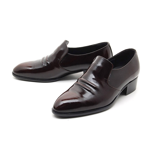 Mens real Leather inner band Loafers slip on dress shoes