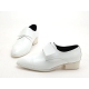 Mens white velcro synthetic leather slip on dress shoes made in KOREA US 5.5 - 10