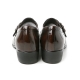 Mens 2.6" UP cow Leather increase height monk front buckle Shoes brown made in KOREA US 5.5 - 10