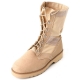 Mens two tone suede fabric eyelet lace up ankle combat ankle boots beige