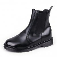 Men's 2.4" UP synthetic Leather chelsea boots increase insole rubber sole  black made in KOREA US 7.5-US 10.5