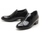 Mens 3.2" UP black real cow Leather increase height slip-on Shoes made in KOREA US 6.5 - 10