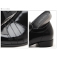 Mens 3.2" UP black real cow Leather increase height slip-on Shoes made in KOREA US 6.5 - 10