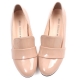 chic beautiful glossy comfortable bold 2 inch heels ladies designer loafers beige shoes for women
