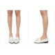 Womens white glossy tassel loafers comfortable fashion low heel ladies shoes