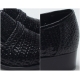 Mens chic round toe front tie strap side summer mesh detail black real leather﻿ loafers comfortable slip on korea shoes