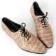 Mens round toe geometric patterned lace up high heels korea comfortable dress shoes US5.5-10.5