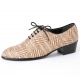 Mens round toe geometric patterned lace up high heels korea comfortable dress shoes US5.5-10.5