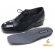 Mens square toe black leather punching lace up hidden insole high heels 2.36" elevator dress shoes US5-10 made in Korea