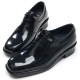Mens black leather square toe lace up high heels 2.36" elevator dress shoes US5.5-10 made in Korea