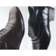 Mens black leather raise round toe wing tip punching lace up high heels increase height elevator shoes US5.5-10 made in Korea