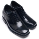 Mens square toe black real Leather increase height lace up dress elevator Shoes made in KOREA US 5.5 - 10