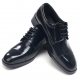 Mens straight tip round toe black cow leather lace up military officer dress shoes made in KOREA US 5.5 - 10.5