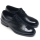 Mens straight tip round toe two tone animal pattern black cow leather lace up dress shoes made in KOREA US 5.5 - 10.5