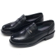 Mens U line round toe black cow leather stud loafers comfortable shoes made in KOREA US 5.5 - 10.5