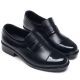 Mens straight tip two tone round toe black cow leather loafers high heels comfort shoes made in KOREA US 5.5 - 10.5