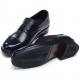 Mens straight tip two tone round toe black cow leather loafers high heels comfort shoes made in KOREA US 5.5 - 10.5