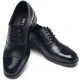 Mens straight tip two tone round toe black cow leather lace up dress shoes made in KOREA US 5.5 - 10.5