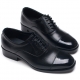 Mens straight tip two tone round toe black cow leather lace up dress shoes made in KOREA US 5.5 - 10.5