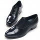 Mens straight tip unique front round toe black cow leather lace up dress shoes made in KOREA US 5 - 10