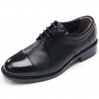 Mens straight tip two tone round toe black cow leather lace up dress shoes made in KOREA US 5.5 - 10