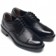 Mens straight tip two tone round toe black cow leather lace up dress shoes made in KOREA US 5.5 - 10