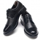 Mens straight tip two tone round toe black cow leather lace up dress shoes made in KOREA US 5.5 - 10