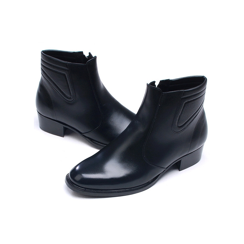 Mens chic leather ankle boots