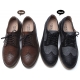 Mens brown two tone wing tip punching round toe eyelet lace up low heels oxfords shoes