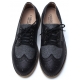 Mens black two tone wing tip punching round toe eyelet lace up low heels oxfords shoes