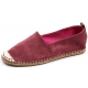 Womens lovely two tone synthetic suede espadrille flat shoes wine