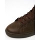 Mens synthetic leather vintage high tops shoes brown made in KOREA US 6.5 - 10.5