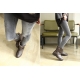 womens brown synthetic leather raise round toe insole & inner fur double buckle wide entrance low heel combat sole ankle boots